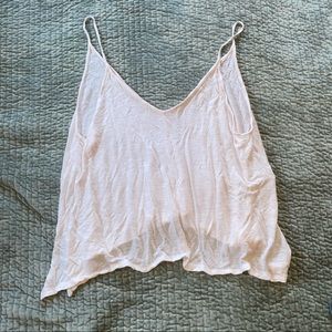 Tresics pale pink Flowey crop top size medium